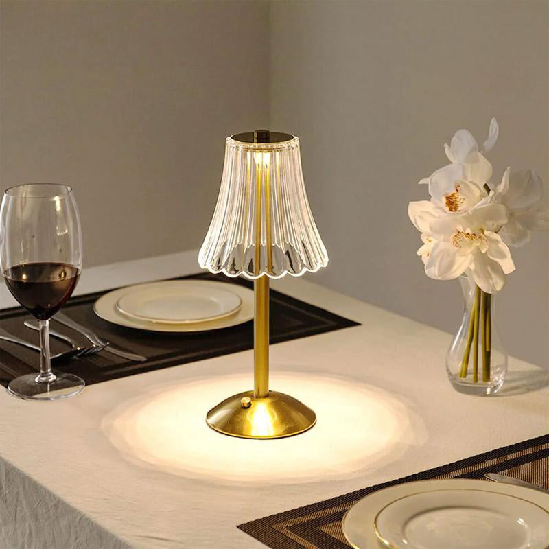 Lampe de table sans fil avec variateur tactile et batterie au design rétro