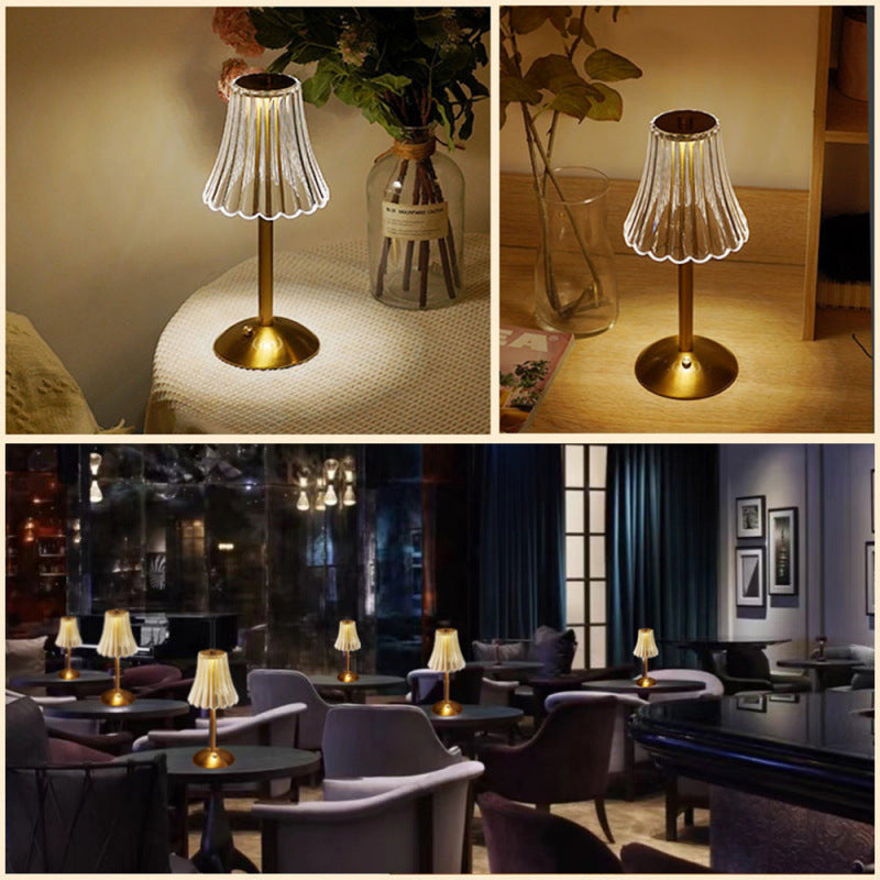 Lampe de table sans fil avec variateur tactile et batterie au design rétro