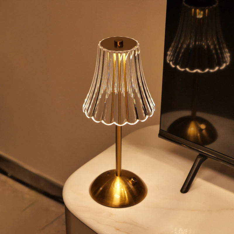 Lampe de table sans fil avec variateur tactile et batterie au design rétro