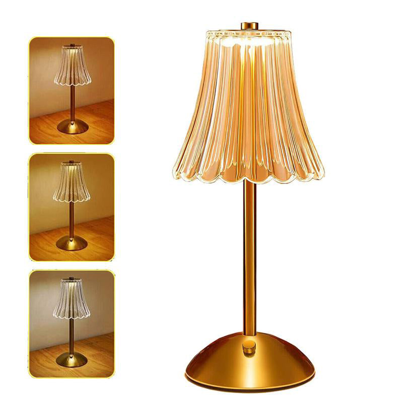 Lampe de table sans fil avec variateur tactile et batterie au design rétro