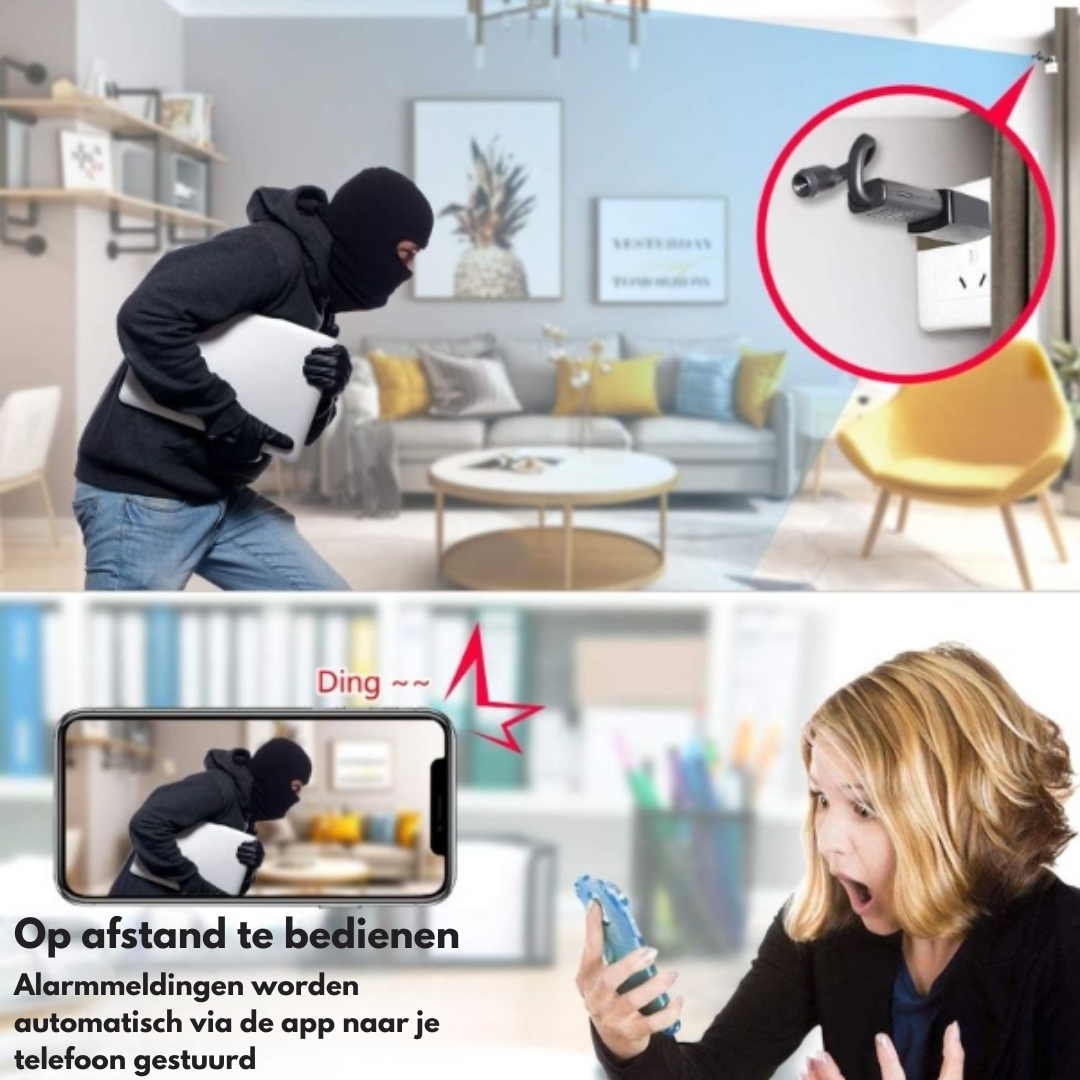 Mini Caméra de Surveillance Sans Fil avec Vision 360° et Détection IA