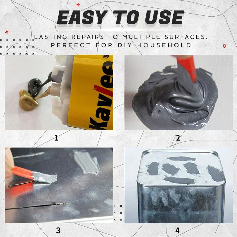 Colle époxy de réparation universelle bi-composant pour toutes surfaces