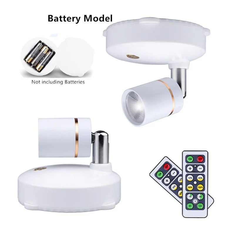 Projecteur LED sans fil avec fonction de gradation et télécommande