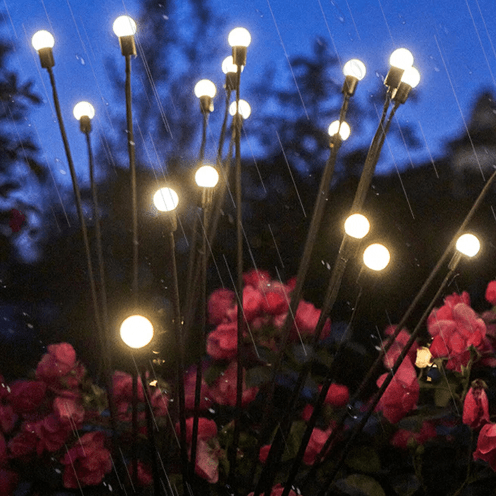 Lampe Solaire Jardin LED Effet Lucioles – Éclairage Extérieur Automatique