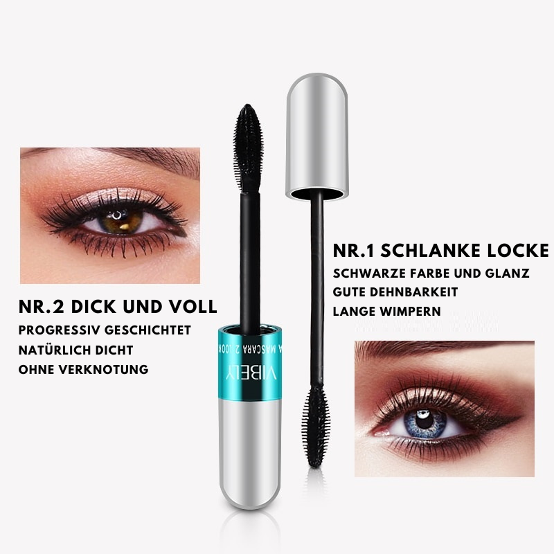 Mascara 4D Fibres de Soie pour Cils Longs, Volumineux & Définis