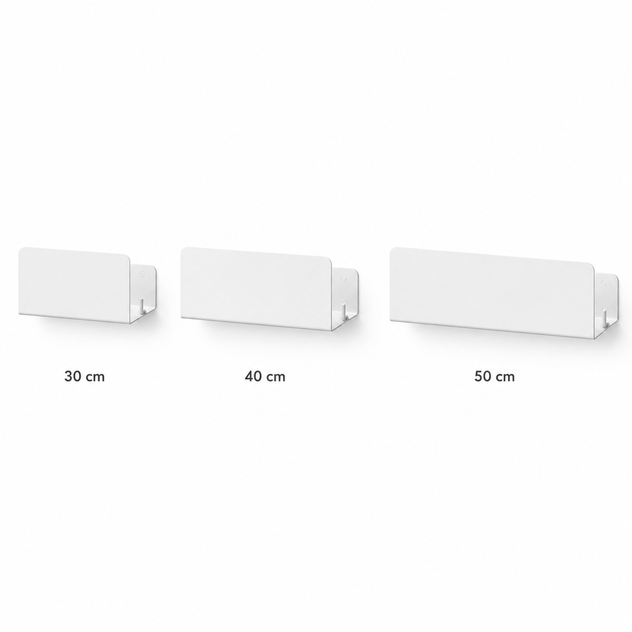 Étagère murale salle de bain en aluminium – ouverte, robuste, fixation murale