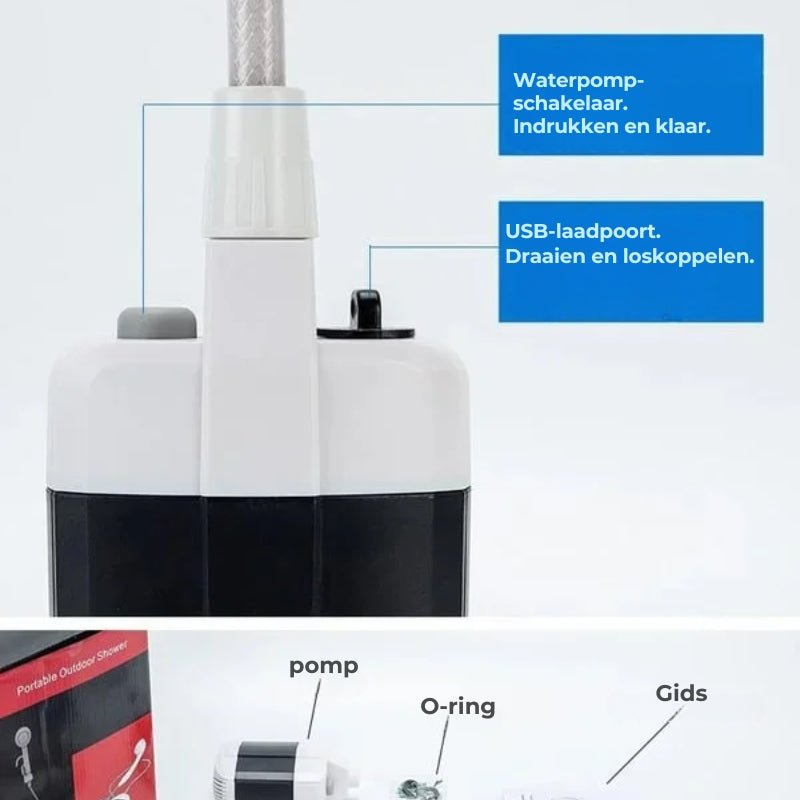 Douche Portable Rechargeable USB pour Camping et Plein Air