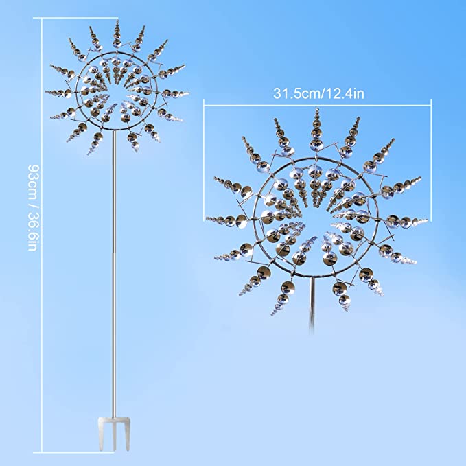 Carillon à vent en métal rotatif pour jardin et terrasse