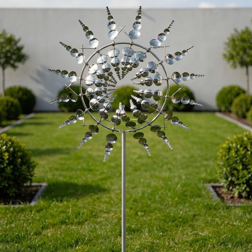 Carillon à vent en métal rotatif pour jardin et terrasse