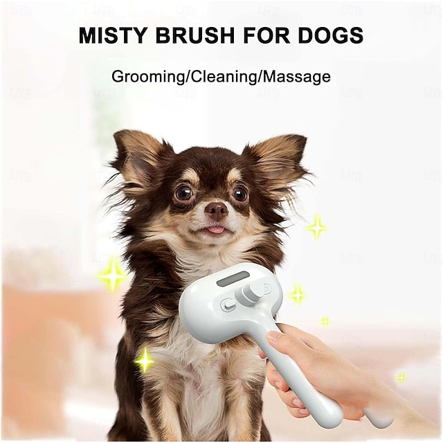 Brosse pour chien et chat avec spray brumisateur intégré